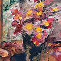 Flower Vase on a Table - Lovis Corinth